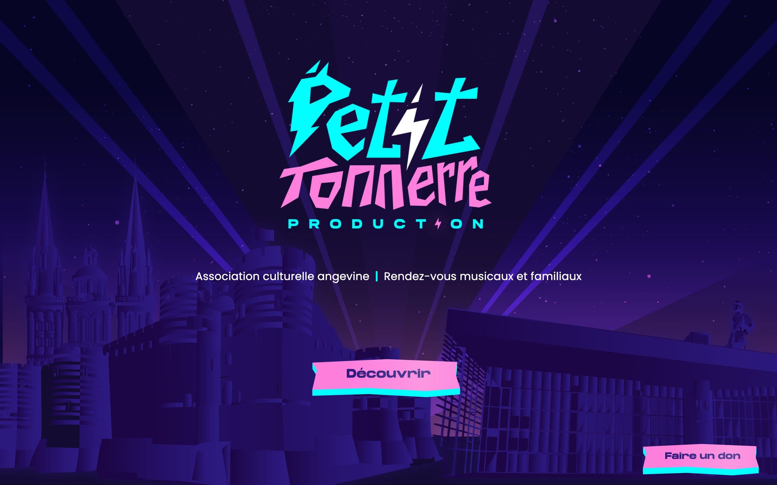 Aperçu de la home du site Petit Tonnerre